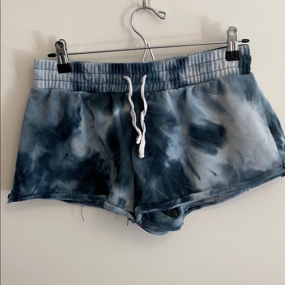 Tie dye short shorts